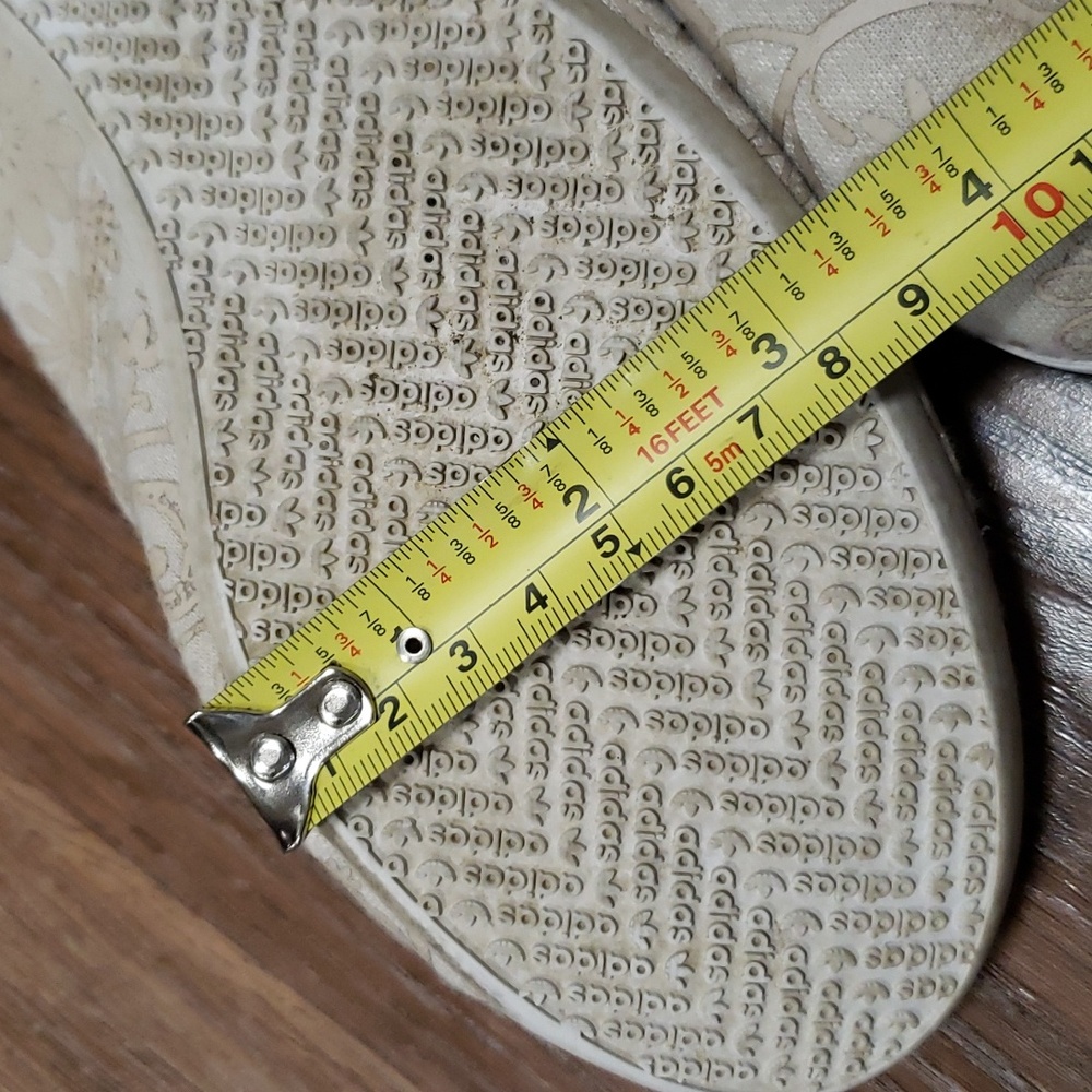 (8.5) Adidas Slip On Flats Floral Neutral Casual Classic Everyday Versatile Prep - Picture 10 of 11